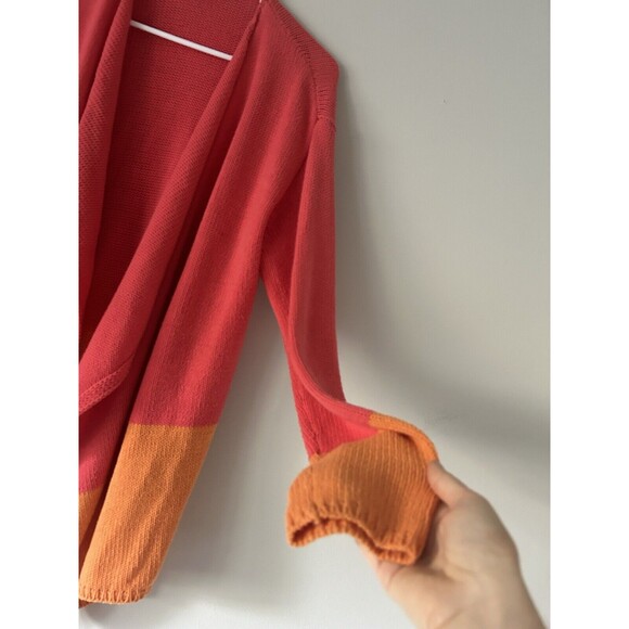 J. Jill Open Front Waterfall Cardigan Size Small Cotton Blend Fall - Picture 4 of 12